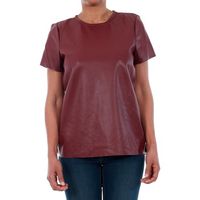 vero moda camiseta 10188470 vmrina lace butter ss top lcs zinfandel para mujer