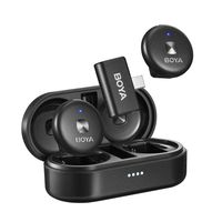 boya omic-u sistema de microfono inalambrico ultra compacto rango 50m android usb-c negro