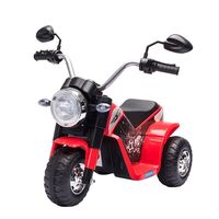 homcom moto electrica tres ruedas con bocina roja