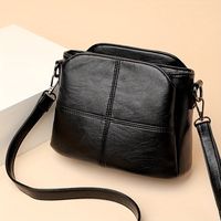 mini simple solid color crossbody bag bolso de cuero pu texturizado bolso de hombro clasico y versatil de moda 905x472x669