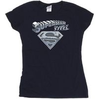 dc comics camiseta manga larga the man of steel para mujer