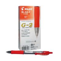 pilot g207 gel ink retractable rollerball pen medium red 12 - g2 red