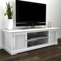 vidaxl mueble para tv de madera blanco