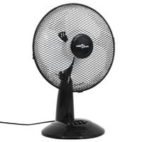 vidaxl ventilador de sobremesa 3 velocidades negro 30 cm 40 w