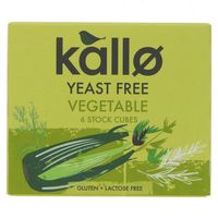 kallo yeast free vegetable stock cubes - 6x10g