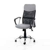 silla de oficina en tela gris cm a108118 x l58 x p62