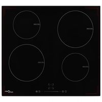 vidaxl placa vitroceramica de induccion 4 zonas 60cm negra