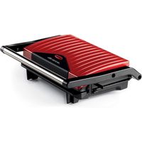 ariete slim panini 1229 parrilla grill antideslizante 750w roja