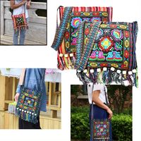 bolso bandolera de estilo etnico vintage bolso de hombro bohemio retro bolso de mano y monedero hippie para hanfu