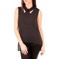 vero moda blusa tosh sl top ac wall noir para mujer