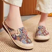 zapatos con estampado geometrico para mujer mulas comodas de arrastre medio para el dia a dia zapatos cerrados coloridos y elegantes para mujer