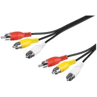 goobay cable av 3xrca machomacho 10m negro