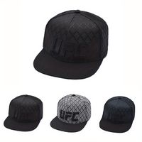 gorra de beisbol de moda con visera plana ajustable unisex bordada con el logo de ufc talla unica para todos ideal para uso casual al aire libre