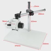 big size heavy duty adjustable boom large stereo arm table stand 76mm ring holder for lab industry stereo microscope camera