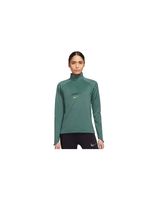 sudadera de running nike dri-fit element verde mujer