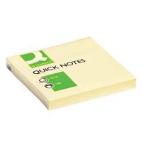 q-connect quick notes 76 x 76mm yellow pack of 12 ref kf10502