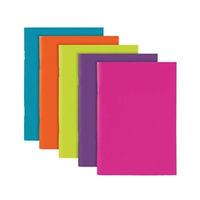 polypropylene covered notebooks a5 40 sheets assorted 10 pack 301746