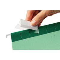 rexel 50mm suspension file tabs with labels clear pack of 25