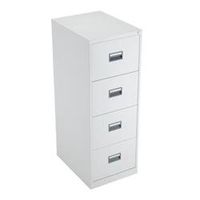 legato steel 4 drawer filing cabinet - white ref tcs4fc-wh