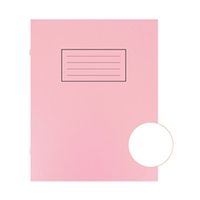 silvine exercise book 229 x 178mm plain pink 10 pack