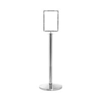 vfm flat top post and sign holder silver 399898