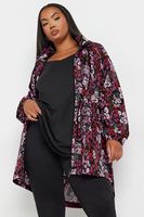 yours chubasquero negro estampado leopardo rosa mujer curvy y tallas grandes yours