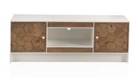 mueble tv de madera de fresno en blanco