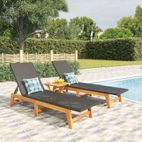 vidaxl set de muebles de jardin 3 piezas ratan sintetico madera acacia