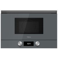 teka ml 8220 bis microondas integrable con grill 22l 850w cristal gris