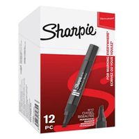 sharpie w10 perm marker chisel 12-5mm black pack 12 - s0192652