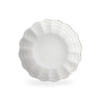 plato de canape x6 porcelana de limoges blanco