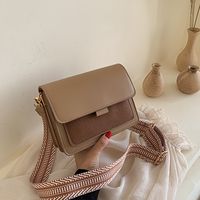 bolso cruzado cuadrado de cuero pu de moda bolso de hombro con solapa simple bolso bandolera perfecto para uso diario