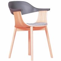 silla de diseno nordico en madera de fresno negro