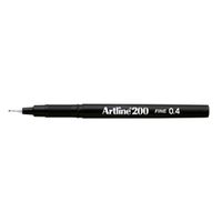 artline 200 fineliner pen fine black 12 pack a2001