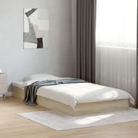 vidaxl estructura de cama sin colchon madera roble sonoma 90x200 cm