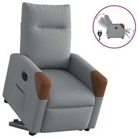 vidaxl sillon electrico reclinable elevable de tela gris claro