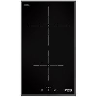 smeg si5322b placa de induccion 2 zonas 30cm negra