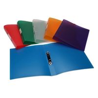 q-connect 2 ring binder frosted a4 assorted 12 pack kf02488