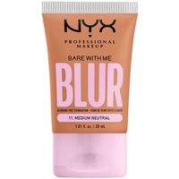 nyx professional make up base de maquillaje bare with me blur 14-medium tan para mujer