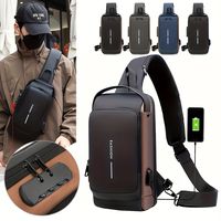 bolsa de pecho tipo bandolera para hombre moderna bolsa de ciclismo con puerto de carga usb bolsa cruzada informal para salir y para el dia a dia