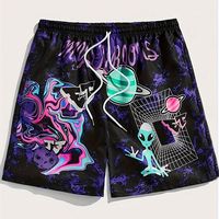 shorts de moda con estampado de graffiti para hombres ideales para el verano al aire libre vacaciones en el resort y fiestas en la playa