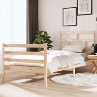 vidaxl estructura de cama individual de madera maciza 90x190 cm