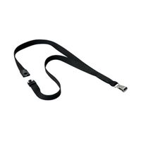 durable textile lanyard with snap hook 15mm black 10 pack