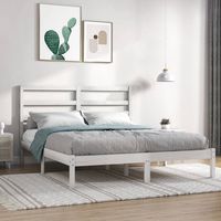 vidaxl estructura de cama sin colchon madera de pino blanca 120x200 cm