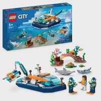 set de juguetes de construccion lego city 60377 barco de exploracion submarina para disfrutar