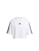 camiseta adidas essentials cotton loose 3bandas mujer blanconegr