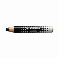 stabilo markdry whiteboard pencils black pack of 5 64846