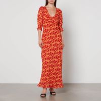 rixo sathya floral-print georgette dress - xsuk 8