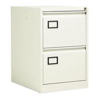 bisley 2 drawer contract steel filing cabinet - chalk - aoc2wht