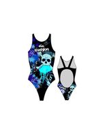 banador de natacion turbo revolution triathlon calaveras mujer